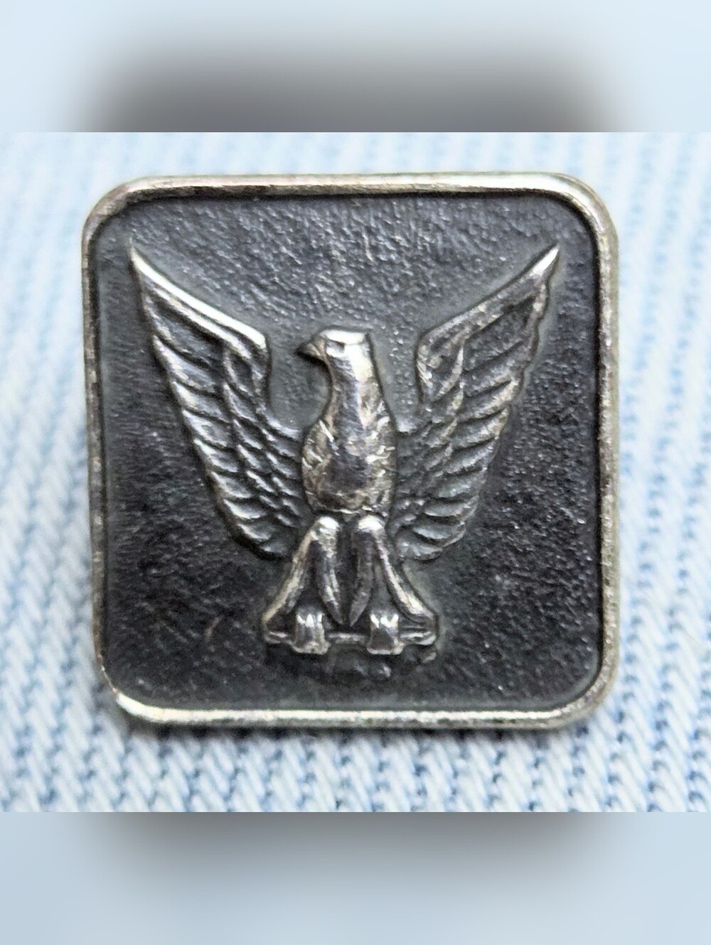 Vintage Boy Scouts of America BSA Eagle Scout 1/2 Inch Square Tie Tac Lapel Pin